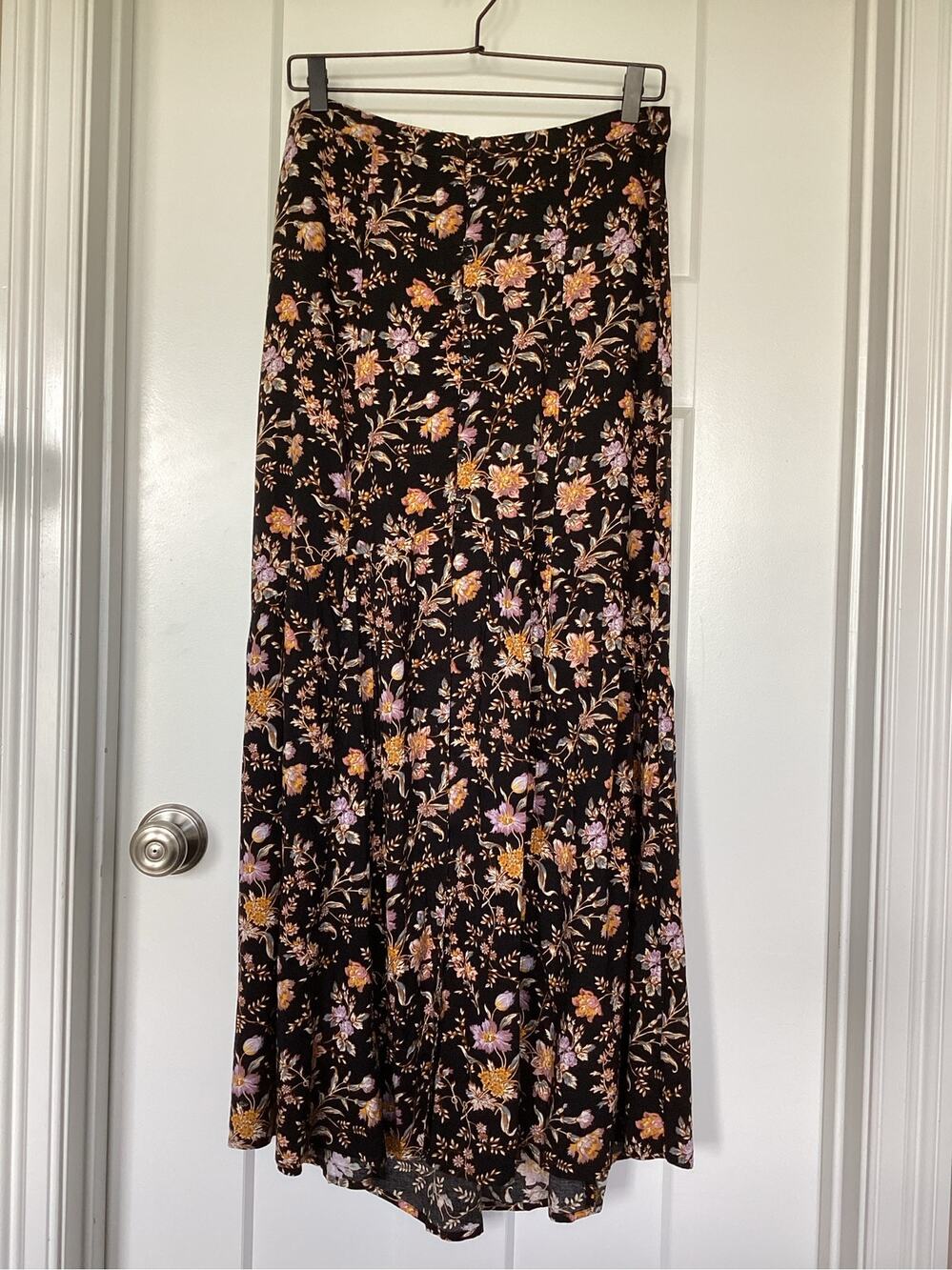 American Eagle Outfitters Multicolor Floral Maxi Skirt women's Size 12 fall boho
